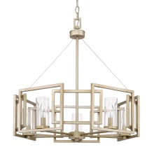 Golden 6068-5 WG - Golden Lighting Marco 5-light Chandelier in White Gold